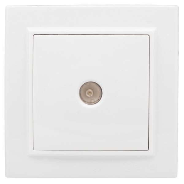 EKF  Минск  Белый Розетка ТВ 1-местная скрытая установка 75Ом 5-862МГц ERA00-027-10