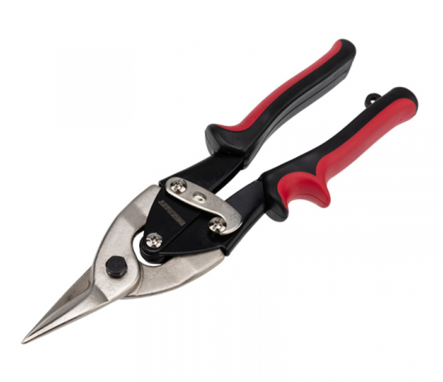 Ножницы по металлу, 260мм прямые REXANT никелированные, двухкомпонентные рукоятки 12-4630