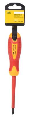Отвертка шлицевая диэлектрическая SL 5.5х125мм, 1000В, Expert / IEK