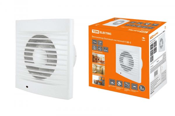 Вентилятор TDM бытовой настенный 120 С