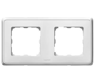 Legrand  Cariva  Белый Рамка 2-местная скрытая установка IP20 /773652