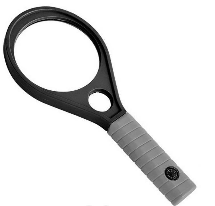 Лупа 4-х и 6-кратная, D 70 и 20 мм, с рукояткой// SPARTA