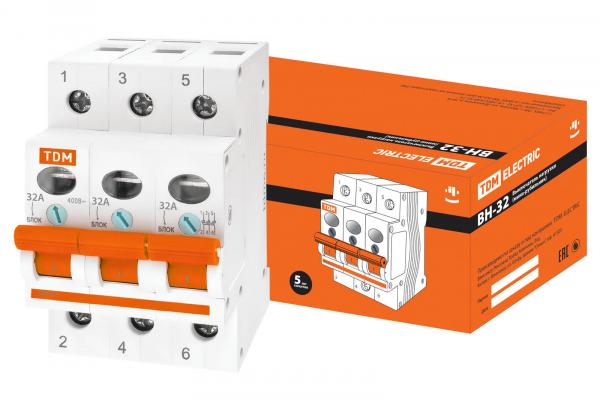 Выключатель Нагрузки  3П  32А  TDM  ВН-32
