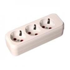 Колодка LEZARD 720-0300-30  3 розетки с заземляющими контактами