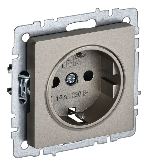 BRITE Роз. с з/к/ш 16А РС14-1-0-БрШ шамп. IEK