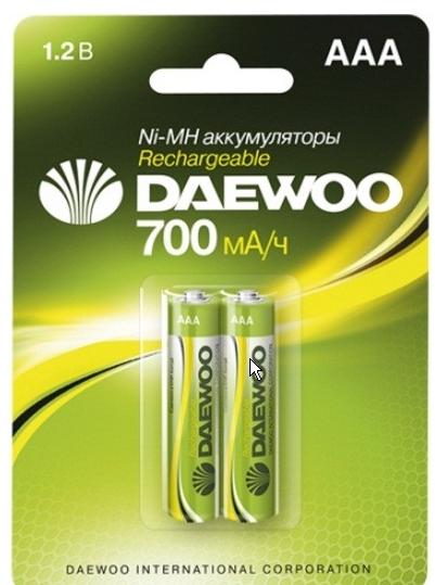 Аккумулятор DAEWOO R03 /( 700mAh) NI-MH BL-2