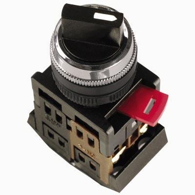 Арматура светосигнальная IEK AC-22 2 положения (Ч) переключатель "I-O"