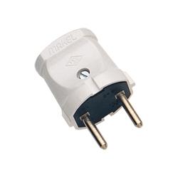 MAKEL Вилка сетевая без заземляющих контактов белая 10001