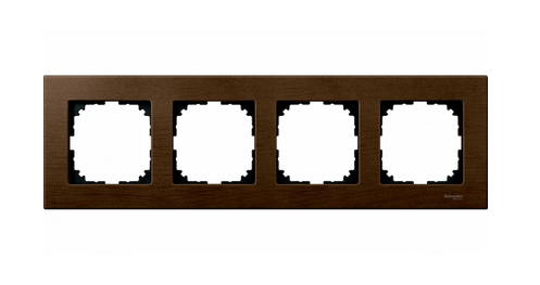 Schneider Electric Орех Рамка деревянная 4-местная  MTN4054-3473